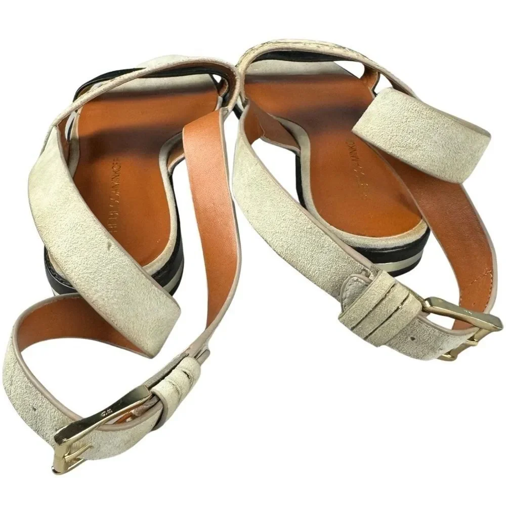 Rebecca Minkoff Vero Cuoio Multicolor Animal Print Ankle Wrap Sandals‎ Size 7M